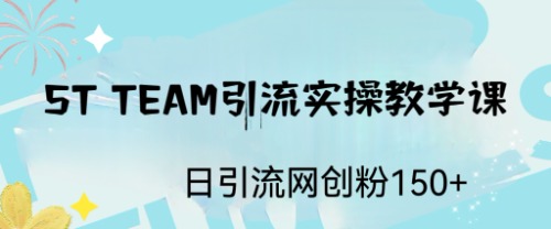 ST TEAM引流实操课，日引流网创粉100+-知新学吧
