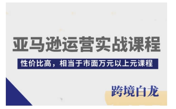 亚马逊运营实战课程，亚马逊从入门到精通，性价比高，相当于市面万元以上元课程-知新学吧