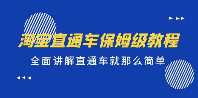 淘宝直通车保姆级教程，全面讲解直通车就那么简单！-知新学吧