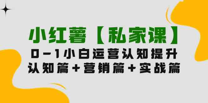 （9910期）小红薯【私家课】0-1玩赚小红书内容营销，认知篇+营销篇+实战篇（11节课）-知新学吧