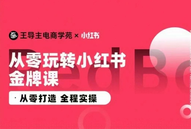 王导主·小红书电商运营实操课，​从零打造  全程实操-知新学吧
