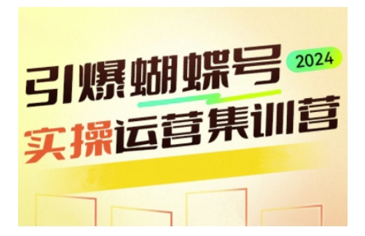 引爆蝴蝶号实操运营，助力你深度掌握蝴蝶号运营，实现高效实操，开启流量变现之路-知新学吧