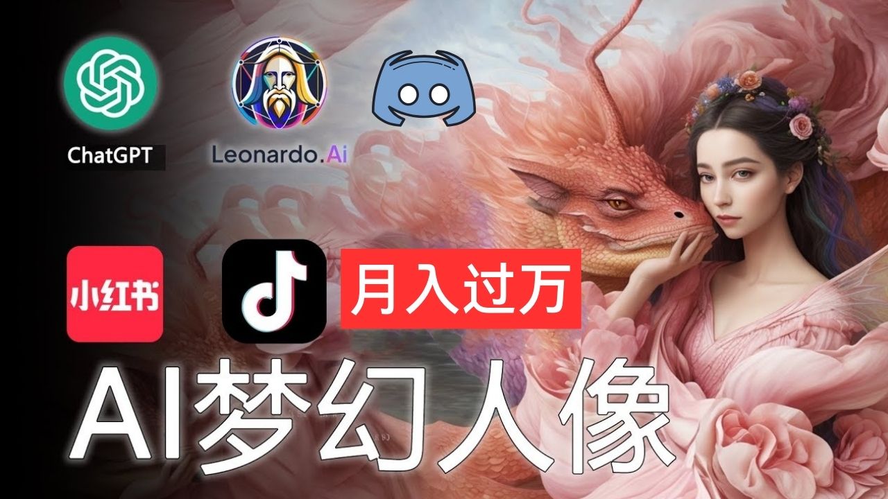 AI摄影梦幻人像：零基础也能月入过万的秘密-知新学吧