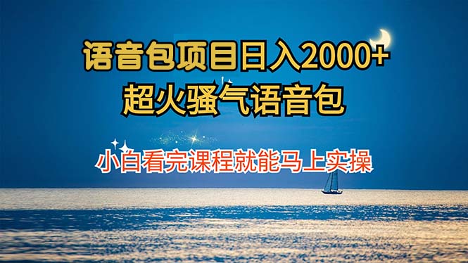 语音包项目 日入2000+ 超火骚气语音包小白看完课程就能马上实操-知新学吧