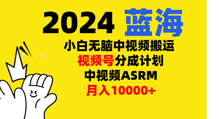 小白无脑复制-中视频视频号-分成计中视频ASRM-知新学吧