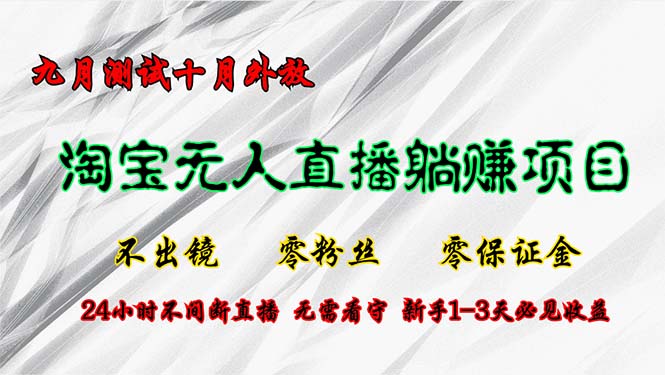 （12862期）淘宝无人直播最新玩法，九月测试十月外放，不出镜零粉丝零保证金，24小…-知新学吧