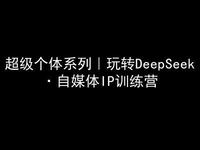 超级个体系列，玩转DeepSeek·自媒体IP训练营，deepseek教程-知新学吧